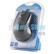 Мышь проводная Oklick 225M черный, 1200 dpi, USB, кнопки - 3