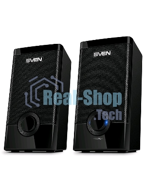 Колонки SVEN 318 черный USB-порт ПК, ноутбука или адаптер 5V DC