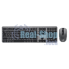 Комплект клавиатура+мышь Oklick 300M беспроводной, USB, 1600 DPI, серый/чёрный