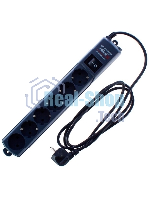 Сетевой фильтр Surge protector Pilot S Max (5 euros + 1GP), 15A/3.5kVA, automatic, 1.8 m, graphite