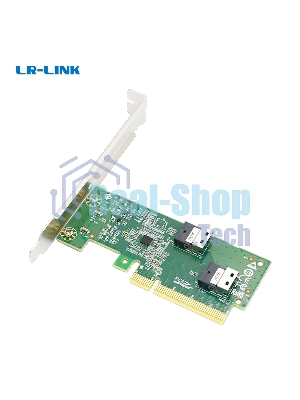 Адаптер для SSD PCIe x8 to Two SlimSAS SFF-8654 4i Adapter