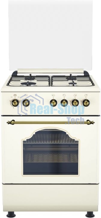 Газовая плита DeLuxe 606040.24г 006 (кр) чуг реш беж