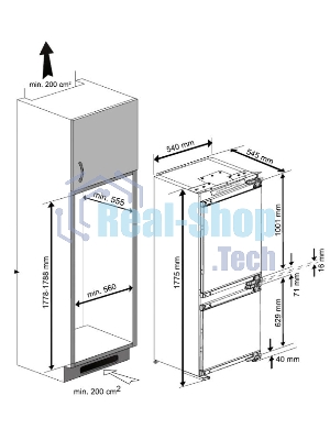 Встраиваемый холодильник Beko BCNA275E2S
