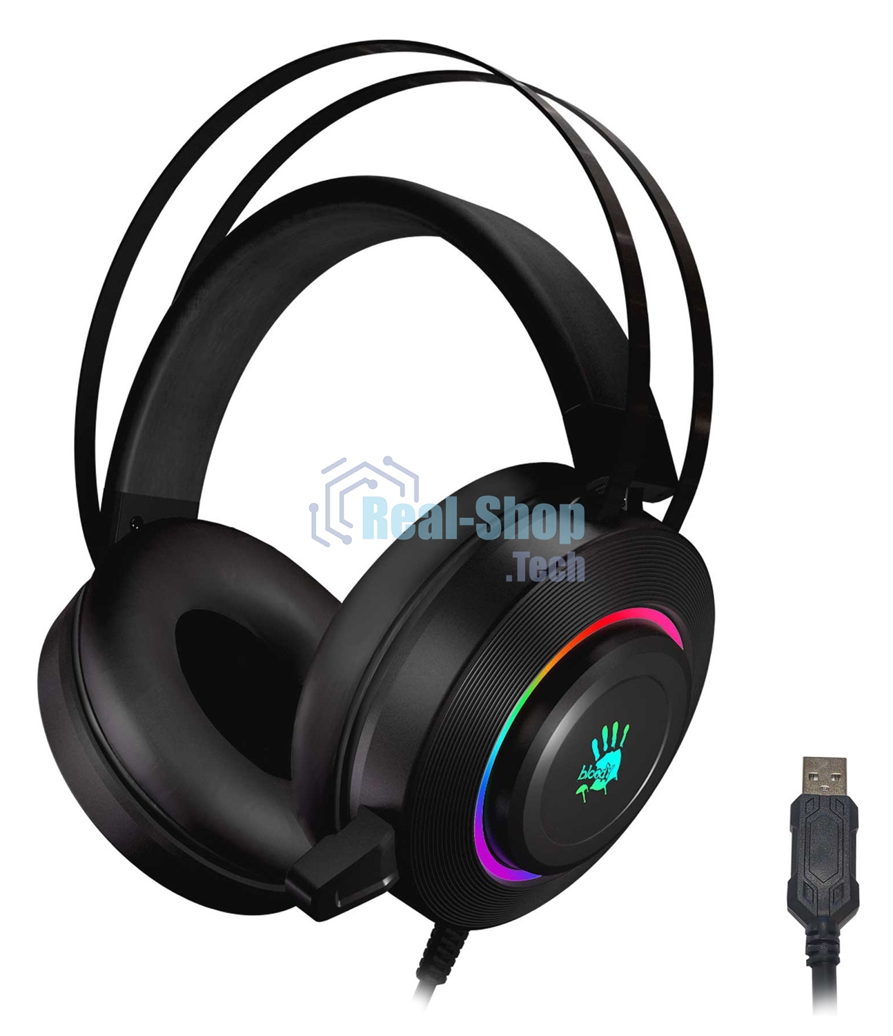 Гарнитура Bloody G521 чёрный, проводная, USB