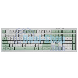 Клавиатура Defender Karon GK-129 проводная, USB Type-A, белый/зеленый
