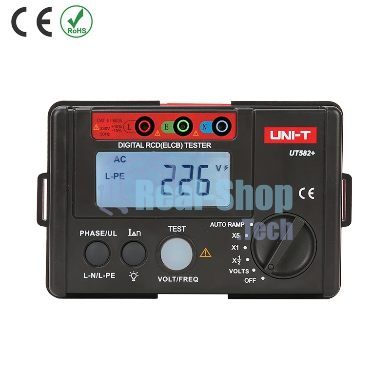 Цифровой тестер УЗО (ELCB) UNI-T UT582+
