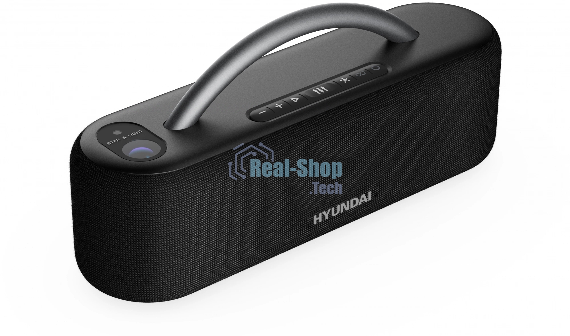 Колонка портативная Hyundai H-PS1028 черный 60W 2.0 BT 10м 4400mAh