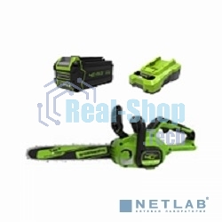 Цепная пила аккумуляторная GreenWorks G40CS30IIK4, 40V, 30 см, с 1* АКБ 4А*ч и ЗУ (2007807UB)