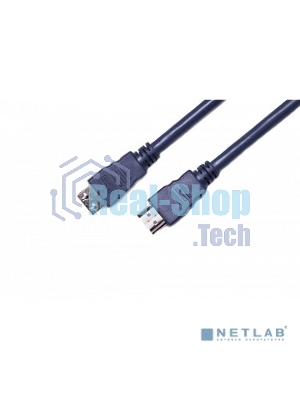 Кабель HDMI CP-HM-HM-3M Wize, 3 м, v.2.0, K-Lock, soft cable, 19M/19M, позол.разъемы, экран, темно-серый, пакет