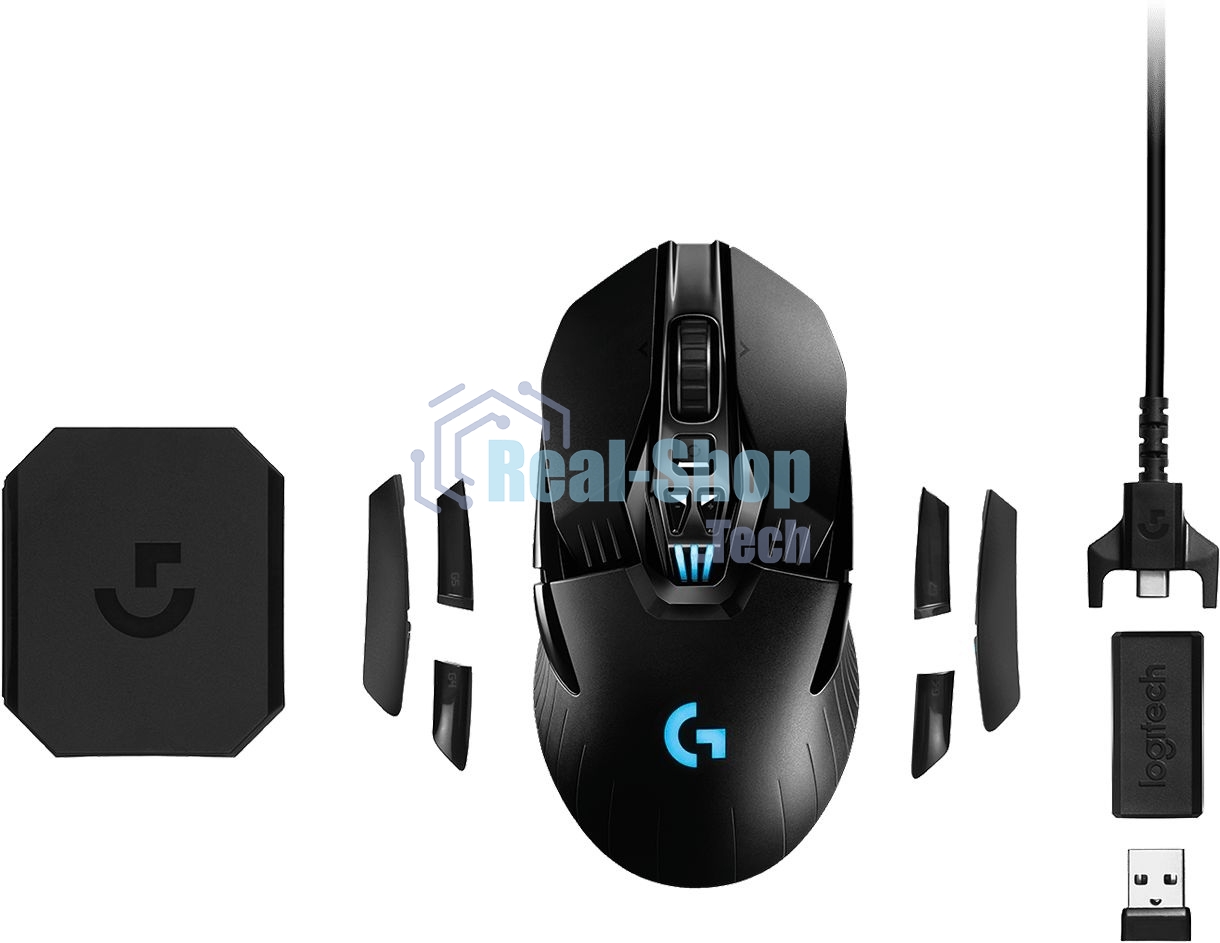 Мышь беспроводная Logitech G903 LIGHTSPEED черный, 25600 dpi, радиоканал, USB, кнопки - 11