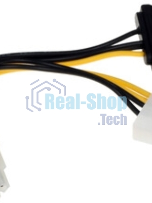 Разветвитель питания Cablexpert CC-PSU-82, Molex+SATA->PCI-Express 8pin, для подключения в/к PCI-Е (8pin) к б/п ATX