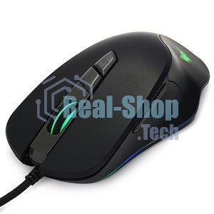 Мышь проводная Crown CMGM-903 черный, 7000 dpi, USB, кнопки - 7