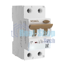 Дифференциальный автомат Werkel 1P+N 10 A 30 mА 6 kА C A W922P254