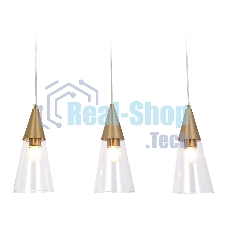 Светильник подвесной TR3669/3 BS/CL латунь/прозрачный E14/3 max 40W 590*120*850