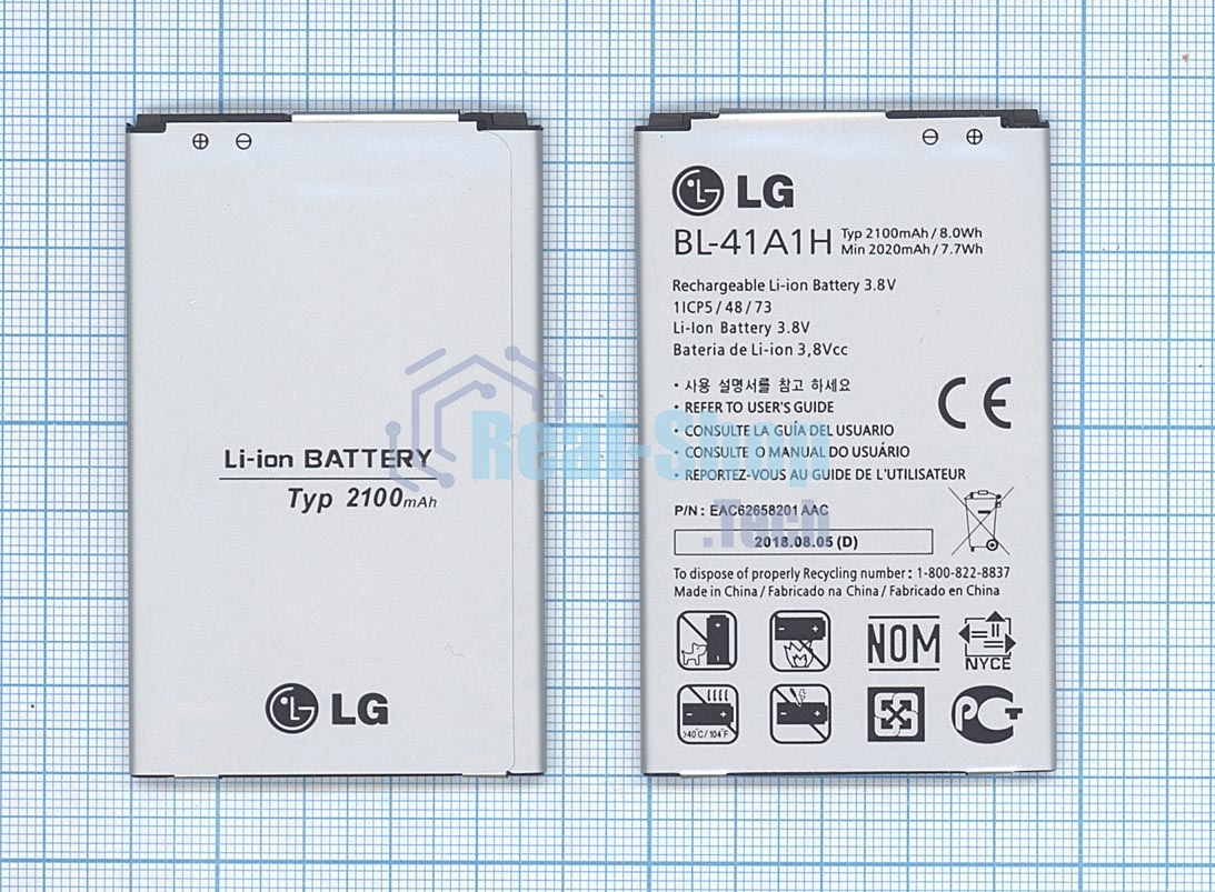 Аккумуляторная батарея BL-41A1H для LG Optimus F60 2100mAh 3,8V