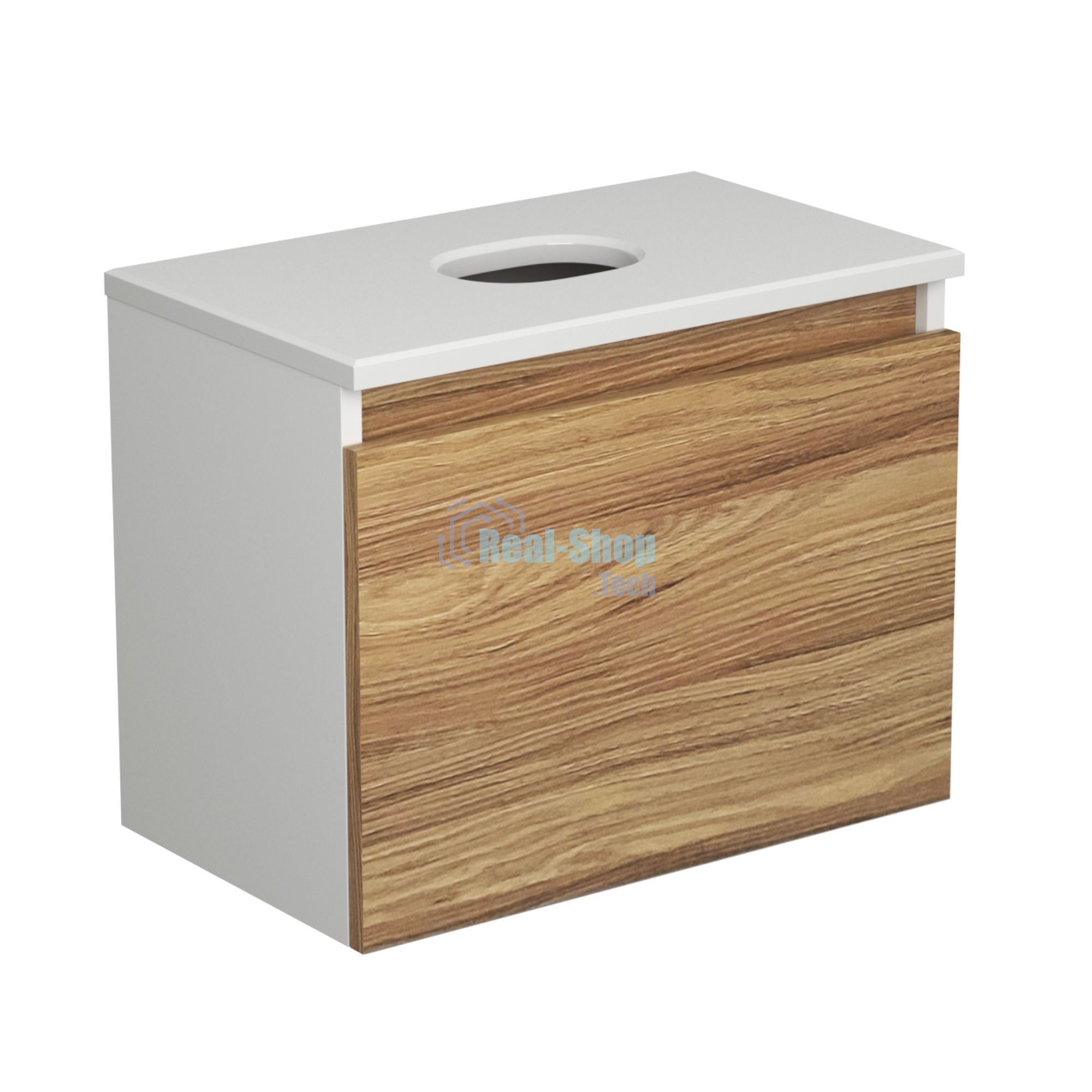 Комплект для ванной, 3 предмета (тумба Bau Dream Blackwood 50 + раковина чаша BAU Spectrum mini 47х24, белая, смеситель высокий Hotel Still)