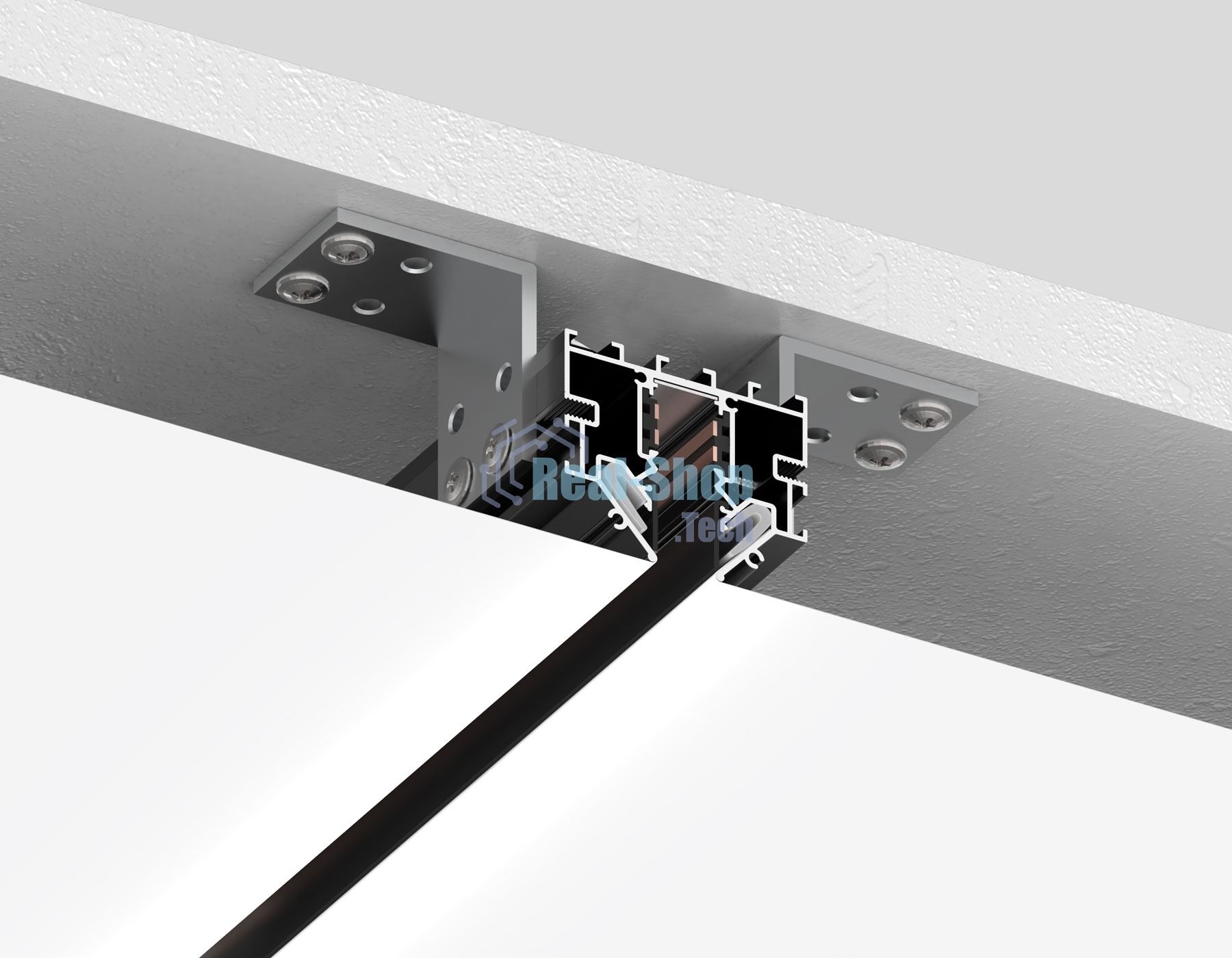Шинопровод GL1950 BK черный IP20 48V 3000*50*43