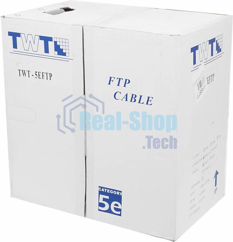 Кабель информационный Lanmaster TWT-5EFTP кат.5е SF/UTP общий экран в оплетке 4X2X24AWG PVC внутренний 305м серый