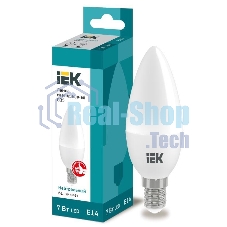 Лампа светодиодная IEK LLE-C35-7-230-40-E14 ECO C35 свеча 7Вт 230В 4000К E14