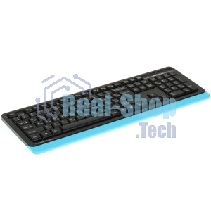 Клавиатура проводная A4Tech Fstyler FKS10, USB, черный/синий