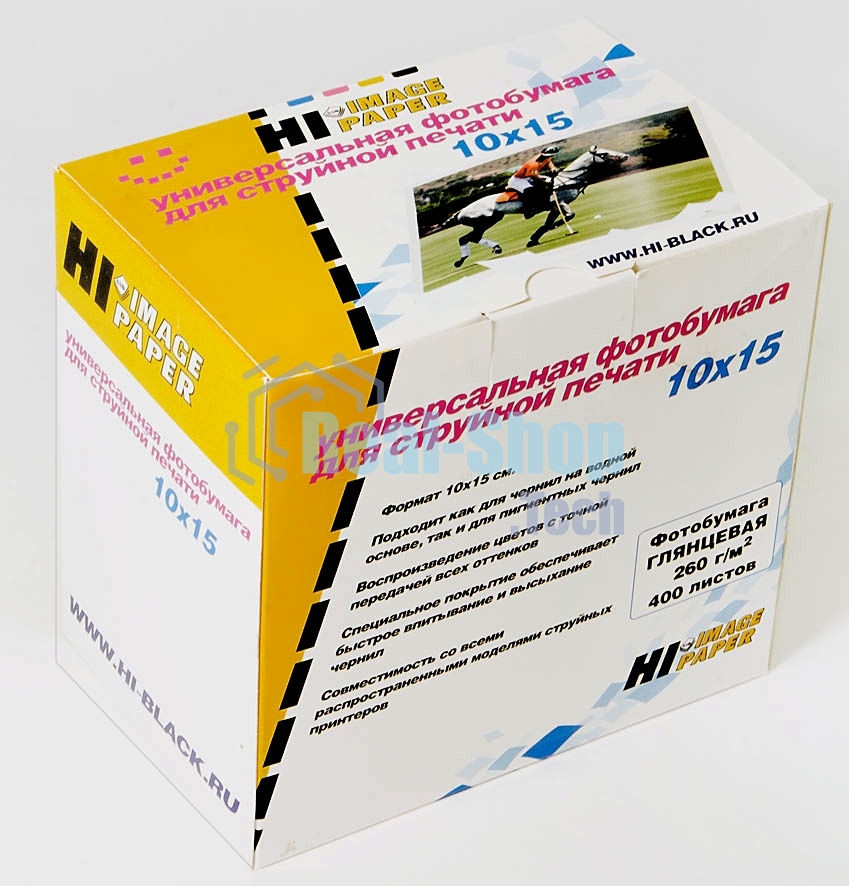 Фотобумага глянцевая односторонняя (Hi-image paper) 10x15, 260 г/м, 400 л.