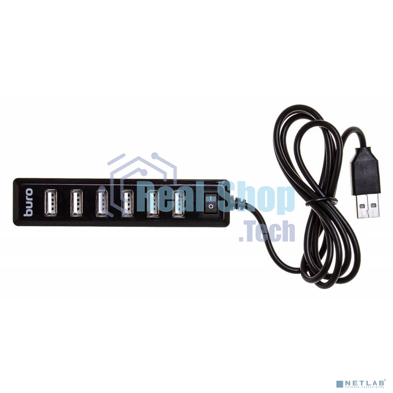 USB-концентратор Buro BU-HUB7-1.0-U2.0, USB 2.0, USB 7 портов, USB