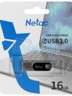 Флешка USB Netac U278 (NT03U278N-016G-20PN), 16Gb, USB 2.0, R/W 50/10, серебристый/черный