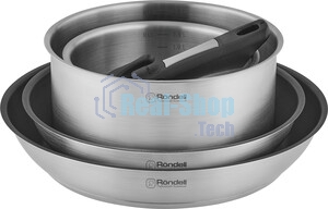 Набор Rondell RDS-1315, 5 предм: Кастрюли б/кр 16 см (1,4 л), 20 см (2,8 л), сковороды б/кр 26x5 см, 28x5 см, съемная