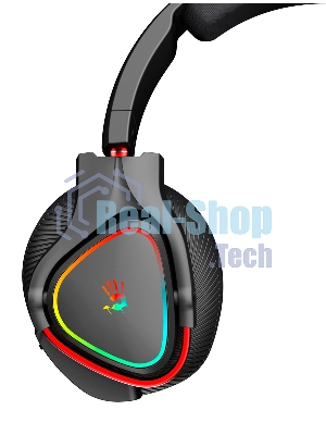 Гарнитура Bloody MR710 чёрный, беспроводная + проводная, Bluetooth, до 44 ч, подсветка