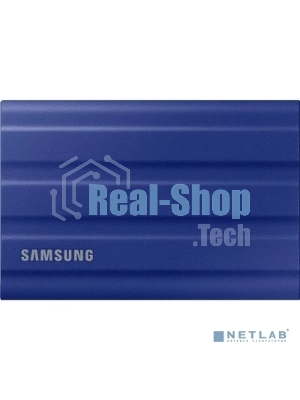 Внешний SSD Samsung T7 Shield, 2TB, USB 3.2 Gen 2 Type-C, R/W 1050/1000, синий