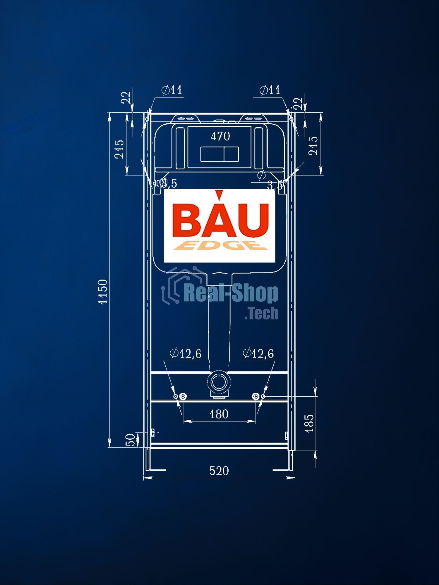 Комплект BAU 6 в 1: инсталляция BAU PRO, унитаз подвесной торнадо Bau Dream Hurricane-3, сиденье дюропласт микролифт, клавиша BAU Hotel, белый глянец