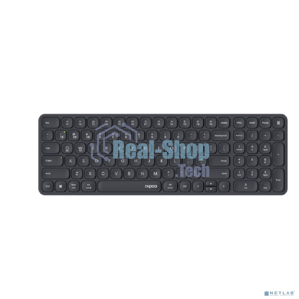 Клавиатура Rapoo E9310M беспроводная, Bluetooth, радиоканал, серый