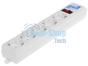 Сетевой фильтр Powercube SPG-B-15-WHITE 5 м, 5 розеток, белый, коробка