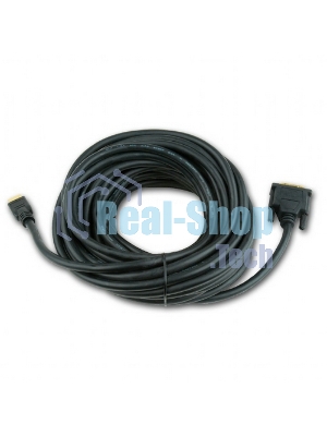 Кабель HDMI-DVI Cablexpert CC-HDMI-DVI-10MC, 19M/19M, single link, медь, позол.разъемы, экран, 10м, черный, пакет