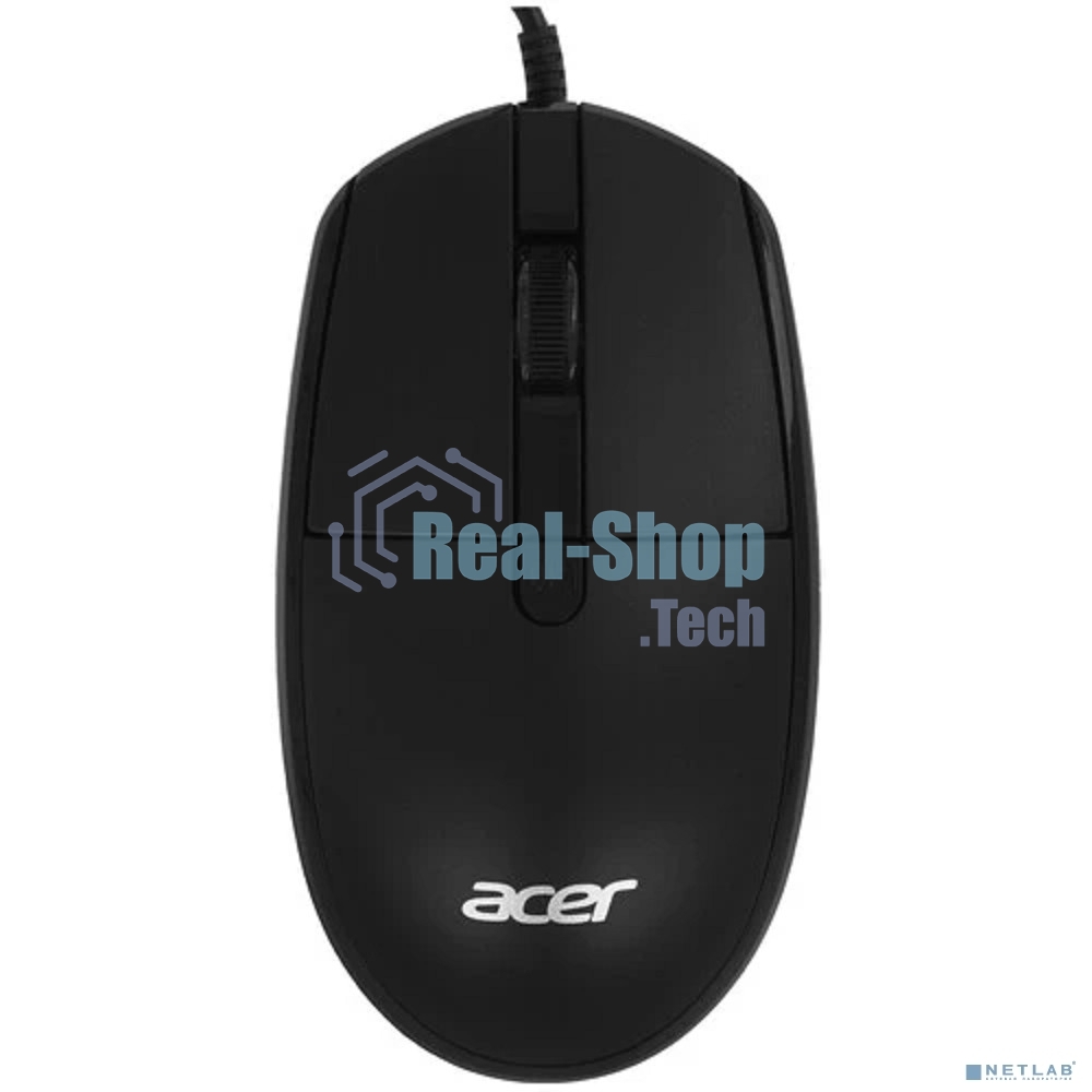 Мышь проводная Acer OMW401 черный, 2000 dpi, USB, кнопки - 4