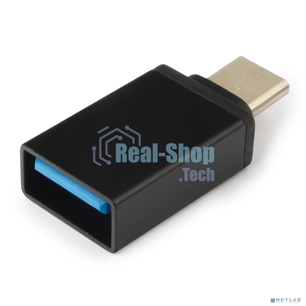 Переходник USB3.0 Гарнизон GCC-A-USB3-CMAF, Type-C(M)/AF, с поддержкой OTG, черный, пакет