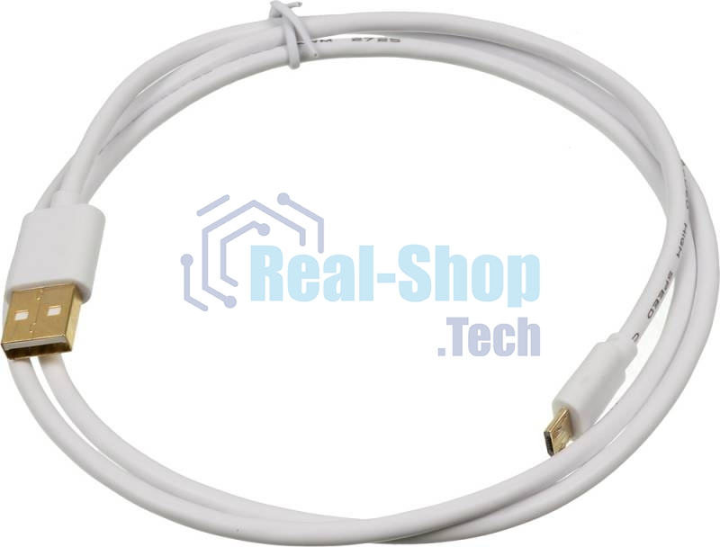 Кабель USB2.0 2A Square USB A (m)/micro USB B (m) 1м позолоченные контакты