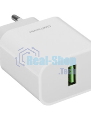 Сетевое зарядное устройство GoPower GPQC07 1USB 18W QC3.0 белый