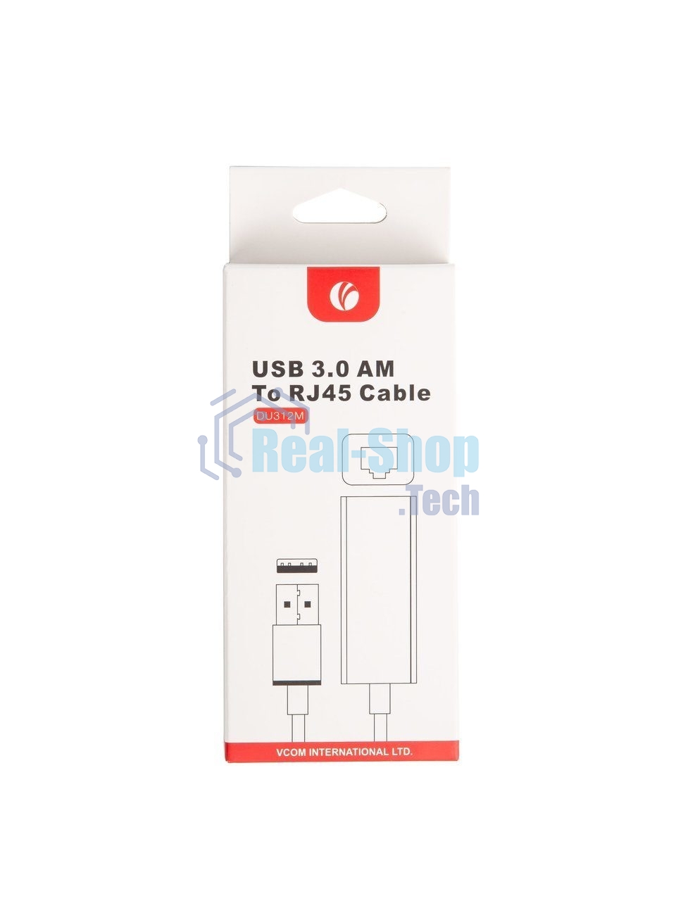 Кабель-переходник USB 3.0 (Am) --> LAN RJ-45 Ethernet 1000 Mbps, Aluminum Shell, VCOM DU312M