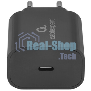 Сетевое зарядное устройство Cablexpert 20Вт, 3А, QC3.0/PD, 1xType-C, черный, пакет