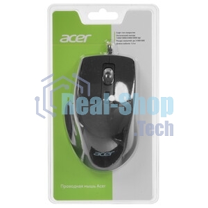Мышь проводная Acer OMW130 черный, 3600 dpi, USB, кнопки - 6