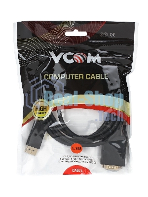 Кабель-переходник VCOM DisplayPort --> VGA_M/M 1,8 м CG607-1.8M