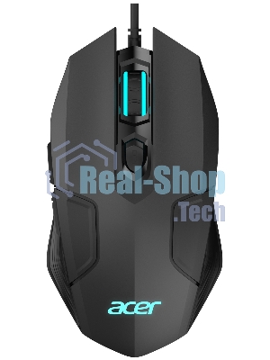 Мышь проводная Acer OMW170 черный, 3200 dpi, USB, кнопки - 6