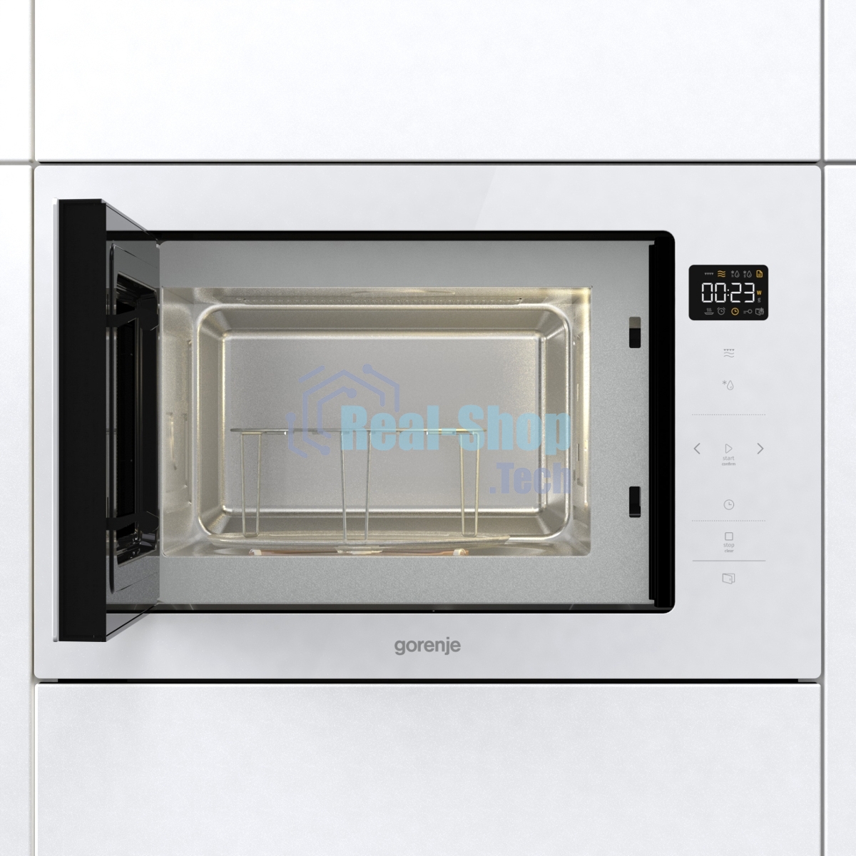 Встраиваемая микроволновая печь Gorenje BM251SG2WG белый, 25 л, 900 Вт, переключатели - сенсор