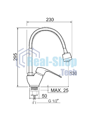 SL50-016F Смеситель для кухни, ø40