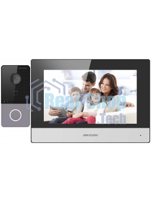 Комплект домофона Hikvision DS-KIS603-P(C) серебристый