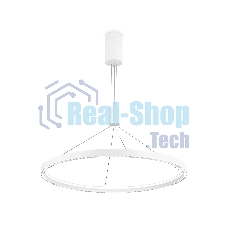 Подвесной светодиодный светильник Ambrella light FL5855 WH белый 40W 3000K/4200K/6400K D800*860 (без ПДУ)