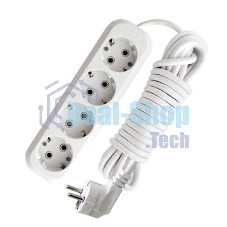 Удлинитель 4х7 м с заземл. 16А IP20 Е-304 АБС-пл. ПВС 3х1 UNIVersal 9631983 Удлинитель 4х7 м с заземл. 16А IP20 Е-304 АБС-пл. ПВС 3х1 UNIVersal 9631983