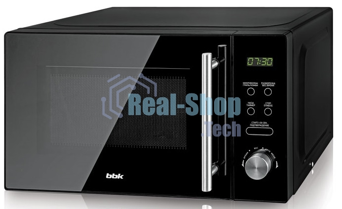 Микроволновая печь BBK 20MWG-732T/B-M черный, 20 л, 700 Вт, переключатели - кнопки, поворотный механизм