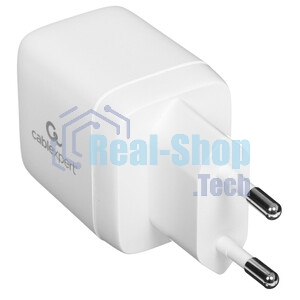 Сетевое зарядное устройство с дисплеем Cablexpert MP3A-PC-52, 35Вт GaN, QC3.0/PD3.0, 1хUSB, 1хType-C, белый, коробка